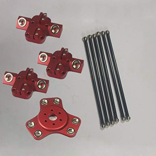Greendhat Druckerteile XL Magnetic Effector + Carriage + 240 mm Carbon Tube Diagonal Push Rods Kit für DIY Delta Kossel 3D Drucker Ersatzteile (Color : Silver, Size : 240MM Rod)