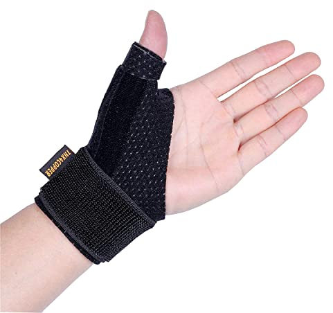 Thx4COPPER Reversible Thumb & Wrist Stabilizer Splint for Trigger Finger,Arthritis, Tendonitis, Sprained, Carpal Tunnel, Breathable,L-XL