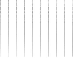 sourcing map 10 piezas de 0,2 mm HSS (acero de alta velocidad) W6542 Micro brocas, totalmente molido Jobber 21 mm de longitud broca para acero suave, cobre aluminio