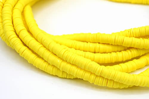 1 chapelet de perles heishi en polymère de ~40cm Créatistshop - Perles pour bracelet et collier fabrication de bijoux (banane)