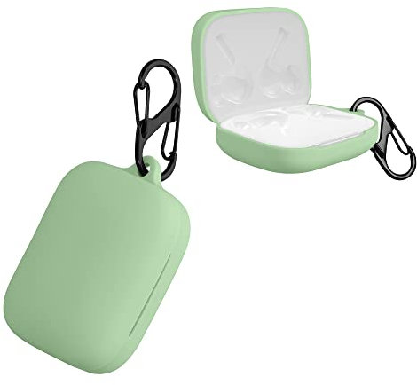 kwmobile Case Compatible with OnePlus Buds Pro Case - Silicone Cover Holder for Earbuds - Green