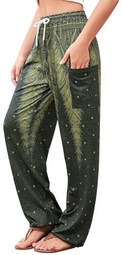 QIANXIZHAN Women's Boho Palazzo Slacks