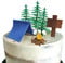 Camp Cake Topper with Tent Campfire Marshmallow Tree and Canp Sign