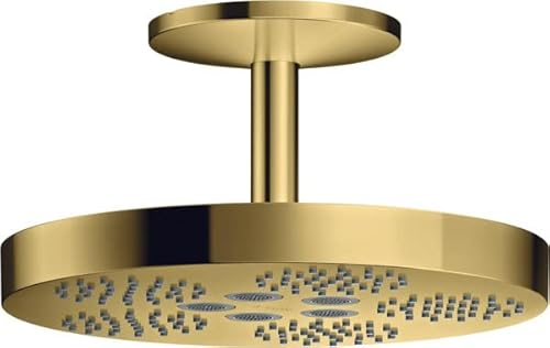 hansgrohe AXOR One Duschkopf 280 1 Strahlart mit Deckenanschluss, 48493990, Farbe: Polished Gold Optic