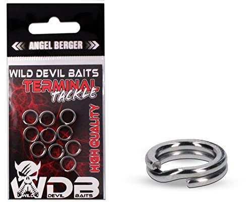 Angel-Berger Wild Devil Baits Splitring extra Strong Sprengring Splitringe (12)