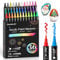 Shuttle Art Dual Tip Acrylic Paint Pens, 36 Colours Dot & Brush Paint Marker Pens, Paint Pens for Rock Painting, Ceramic, Wood, Fabric, Glass, Art Marker Pen Set for Kids Adults on Christmas Easter