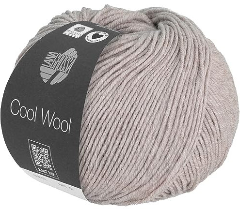 LANA GROSSA Cool Wool Melange | Extrafeine Merinowolle waschmaschinenfest und filzfrei | Handstrickgarn aus 100% Schurwolle (Merino extrafein) | 50g Wolle zum Stricken & Häkeln | 160m Garn FB 1426