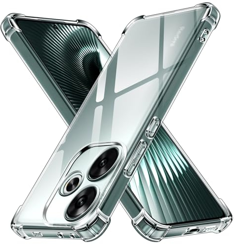 ivoler Funda para Xiaomi Poco F6 5G, Carcasa Protectora Antigolpes Transparente con Cojín Esquina Parachoques, Suave TPU Silicona Caso Delgada Anti-Choques Case