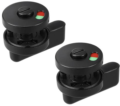 Recogwood 2Pcs Privacy Indicator Door Lock, 54mm Plastic Vacant Engaged Latch Indicating Lock for Bathroom WC Public Toilet