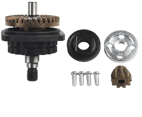 Ensamblaje de engranaje de amoladora angular, repuesto de pieza de engranaje de amoladora angular compatible con herramienta eléctrica TWS6600 GWS6-100