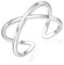 Cangall Silber Damen Ringe, 925 Sterling Silber Offen Verstellbar Ringe, Schlicht Offen X-Form Silberringe für Frauen, Eleganter Fingerringe Stapelbar Offene Knuckle Ringe Verstellbar Vorsteckringe