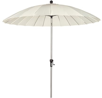 250 cm Sonnenschirm für Den Outdoor, Gartenschirm aus Aluminium, Einfache Kurbel - / Druckknopf-Kippbar, Marktschirm (Size : Khaki)