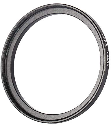 49-52 Mm Step Up Ring Adapter, 49 Mm auf 52 Mm Step Up Filterring, Metall Step Up Ring, Objektiv Filterring Adapter für Spiegelreflexkameras, Schwarz