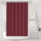 LUKDUNG 180x180 Badevorhang, Duschvorhang Anti-schimmel in Badezimmer, Vorhang für Badewanne Dusche aus Stoff Wasserdicht Waschbar, Waschbar PEVA Shower Curtain mit 12 Duschvorhangringe Dunkel Rot
