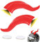 Sghtil Motorradhelmhörner, 2 Stück, Rot, Teufelshörner, Helmdekoration, ABS Material, für Motorräder