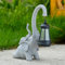 mikilov Elefanten Harz Statue mit Solar Laterne (zurück Statue Dekoration, Rasen Statue, Garten Home Decor, Skulptur Ornament, Tierfigur für Balkon Garten