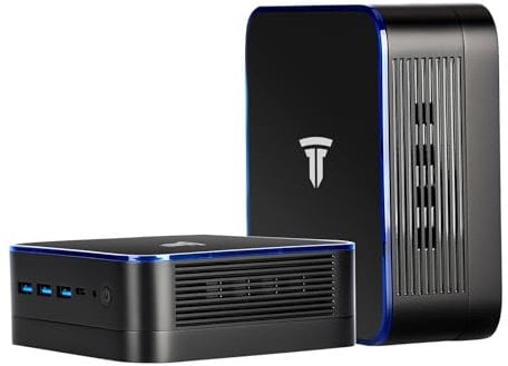 SRESNAIL Windows 11 Pro Mini-PC, 16 GB ARM + 512 GB SSD Mini-Desktop-PC mit Alder Lake-N95-CPU, 4 Kernen, 4 Threads, 5G-WLAN und Bluetooth 5.3-Unterstützung, Gigabit-Ethernet-Unterstützung (Schwarz)