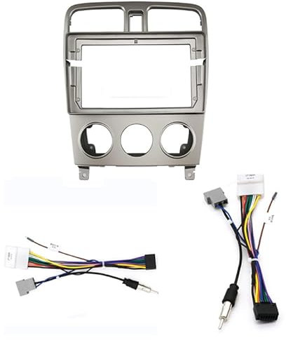 Auto-Audio-Rahmen 2-Din-Autoradio-Blende/Fit for Subaru Forester SG XV 2002-2008, Stereo-Audio-Player, DVD-Panel, Armaturenbrett-Kit, Rahmen, Blende, Faceplat Autoradio Radioblende Doppel(Frame Cable)