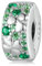 Lucky Clover Clip Charm Bead Stopper Genuine 925 Sterling Silver Compatible With Pandora Bracelet