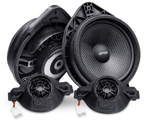 Option Lautsprecher kompatibel mit Opel Astra K (Facelift, Baujahr 2019-2022) - Front Lautsprecher Plug & Play, 165mm 2-Wege Kompo-System mit 25mm Gewebe-Hochtöner