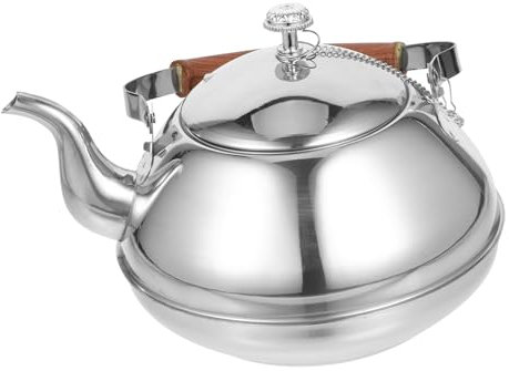 SECFOU Edelstahl Teekanne 1,5 L mit Herausnehmbarem Sieb für Gastronomie