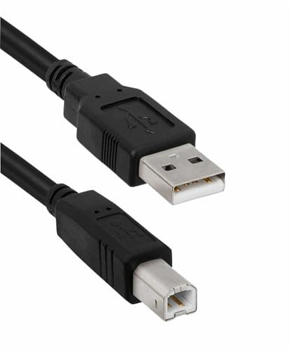 USB Printer Cable 2M,USB 2.0 Type A to Type B High-Speed Data Transfer Compatible with All USB Printers, Scanners and Other Devices Premium Durable Design,Printer Cable for HP,Dell,Canon,Samsung
