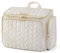 BAGSMART Reise-Kulturbeutel, große, weit offene Reisetasche für Toilettenartikel, Make-up-Kosmetik-Reisetasche mit Griff, Beige