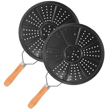 HOLIDYOYO Küchen Hitzeschutzmatten Mit Holzgriff Isolierpad Für Tische Kaffeekannen Und Milchwärmer Hitzebeständig Ideal Für Den Einsatz Der Küche