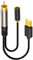 MISYNLON Digital Coaxial RCA to 3.5mm Female with USB Interface Adapter Stereo Audio Cable, S/PDIF RCA Male to AUX 3.5mm Audio Cable for TV Blu-ray DVD Set-top Boxes, PS4, Speaker, Amplifier-0.2M