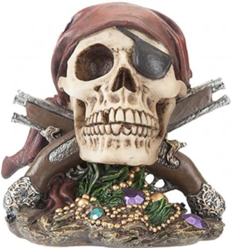 PMS Skull Pirate Figure With Crossed Pistols
