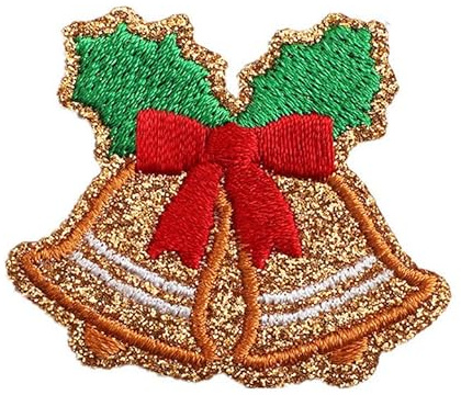 TSMORY Nähzubehör, Weihnachtsaufnäher zum Aufnähen für Jeans, Kleidung, bestickt, zum Aufbügeln, Weihnachtsflicken