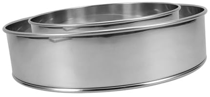 2pcs Flour Sifter Stainless Steel Mesh Round Baking | Fine Mesh, Easy to Clean and Operate, Strong Stable round Silver Sieve Basket