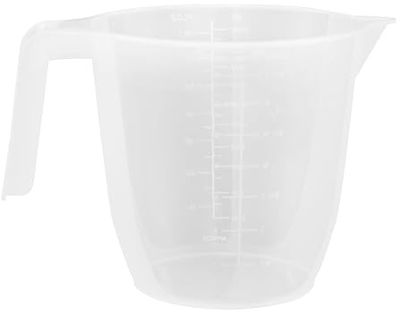 BPA Free Plastic Measuring Jug 1L / 2L – Clear Kitchen Liquid Measuring Cup with Metric & Imperial Markings, Dishwasher Safe, Pour Spout & Handle – Food Grade Plastic Measuring Jug UK (2 Liter)