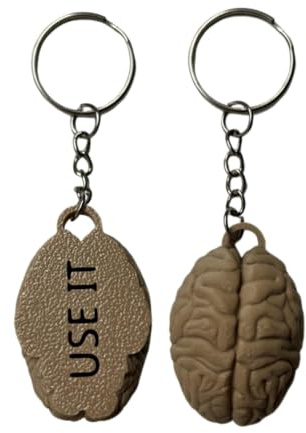 WORKIRAN Gehirn Schlüsselanhänger – Kreatives Geschenk für Denker & Studenten – Humorvoller Brain-Anhänger für Schlüssel & Rucksäcke