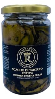 RealTartufi - Scaglie Fresche Tartufo Estivo 80 g, Carpaccio, Olio EVO, scaglie, Artigianale, Gluten Free, Vegan