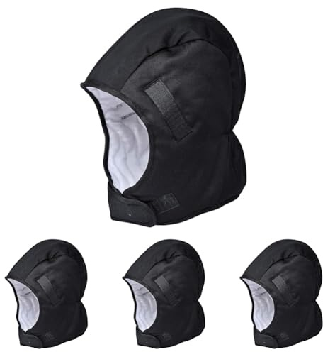 Portwest PA58 – gefütterte Kapuze für den Winter, Futter für Helme, Talla única, Schwarz, 1 (Packung mit 4)