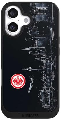 Handyhülle für Apple iPhone 16 Eintracht Frankfurt Skyline SGE | Hülle mit Design NIVOpure schwarz