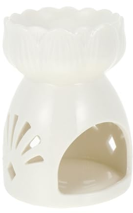 MOBUTOFU Keramischer Aromabrenner in Fächerform, Weiß, für Zuhause