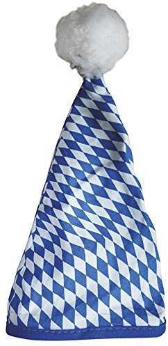 Fan-O-Menal Zipfelmütze für Kuscheltier - bayrisches Rautendesign - 41665 blau-weiß - Gr. ca. 23 cm
