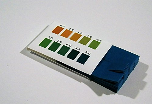 AlcoFermBrew Indicatrici di PH 0.5-5.0 - 100 Strisce cartine di tornasole per Birra, Vino, Sidro, Formaggio, Latte, Urine, Saliva - Made in Europe