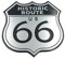 Garage-SixtySix - Adesivo in metallo con emblema Historic Route 66