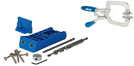 Kreg KJHD Jig HD and KHC-PREMIUM Face Clamp - Blue Woodworking Tool Clamp