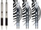 Zebra Pen G-402 Gelschreiber und Ersatzminen, Edelstahl, feine Spitze, 0,5 mm, schwarze Tinte, 2 Stifte und 6 Minen