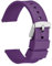 WOCCI 20mm Orologi Cinturino in Silicone con Fibbia Argento per Uomo e Donna (Viola)