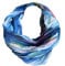 JameStyle26 Farbverlauf Seide Sommer Loop Verlauf Regenbogen Rainbow Silk Uni Rundschal Schlauchschal Stola Schal leicht (Streifen Blau)