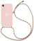 Newseego Compatible with iPhone XR Case,Fashion Cute Heart Print Case Liquid Silicone Case Cover for iPhone XR Full-protective Back Cover Bumper with Adjustable Lanyard for Girls for iPhone XR-Pink
