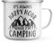 Purple Print House Happy Hour Camping Enamel Mug, Funny Camping Gifts for Men, Dads Birthday Gift Idea, Metal Drinking Coffee Cup, One Size, White