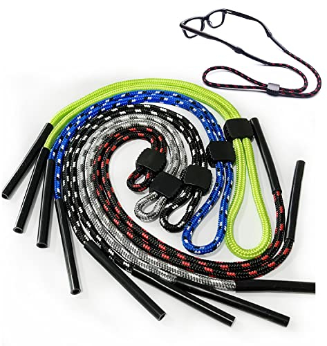 Aurorali Sport Sunglasses Strap, 5 Pack Neck Strap Glasses Cord Eyewear Retainer Sports Band with Adjustable Buckle for Men Women Kids, 5 Colors…