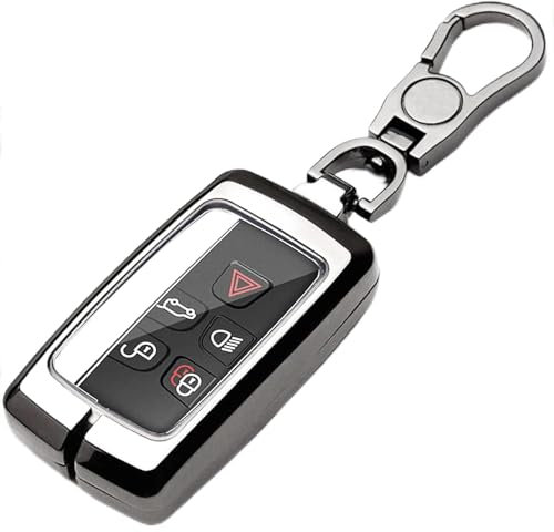 Friendship Coque de clé en alliage de zinc pour Range Rover 5 boutons avec porte-clés pour Evoque/Jaguar/Freelander Discovery Sport 5/Velar X, a, taille unique