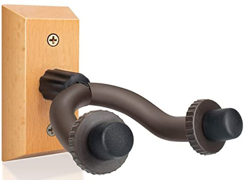 JM FOREST Soporte de Pared para Guitarra Clasica, Acustica, Electrica y Bajo FZS-15 Suspensión de Guitarras en Pared. Ganchos de Pared para Colgar Guitarras Eléctrica Violín Ukelele - Rockmusic